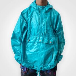 IZOD Windbreaker Pullover Jacket Turquoise - Men’s Small